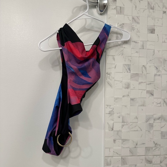 Louisa Ballou Medusa Print Half Moon Multicolor One-Piece Swimsuit XS - Picture 4 of 6